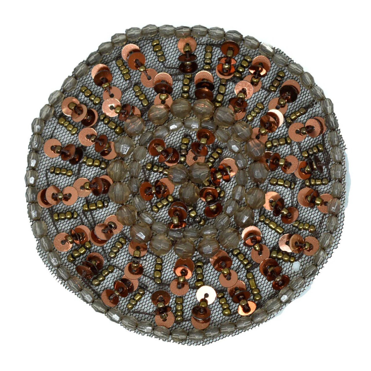 Round Sequins and Beaded Applique Patch for Jackets Bags and DIY Crafts